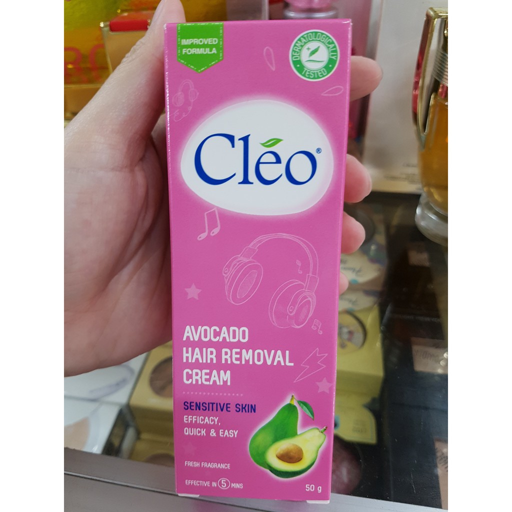 Kem tẩy lông Cleo Avocado Hair Removal Cream Sensitive Skin 50g