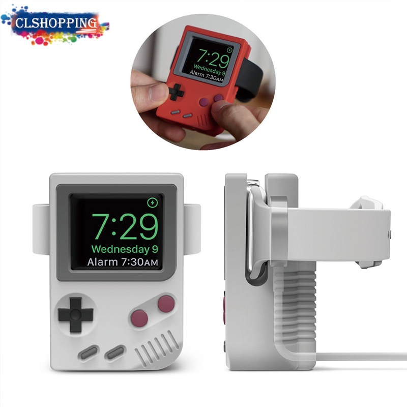 Đế Sạc Phong Cách Retro Bằng Silicone Cho Apple watch Series 7 45mm 41mm 42Mm 38mm Series 6 5/4/3/2/1