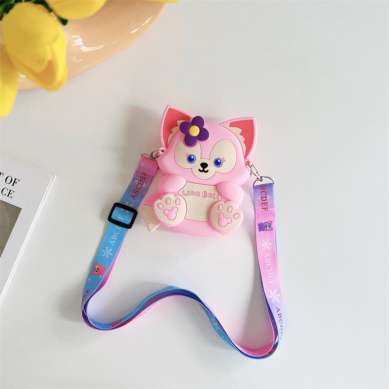 Túi chéo bé gái mini mèo kèm dây , túi popit mini cho bé đi chơi, du lịch đựng lì xì phụ kiện trẻ em E1150