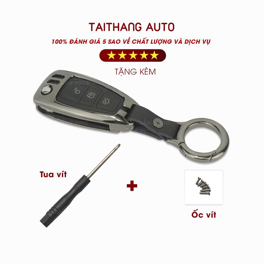 Ốp chìa khóa ford, bảo vệ chìa khóa ford ranger xls, ford focus, ford fisseta, bản chìa gập, chất liệu metal cao cấp