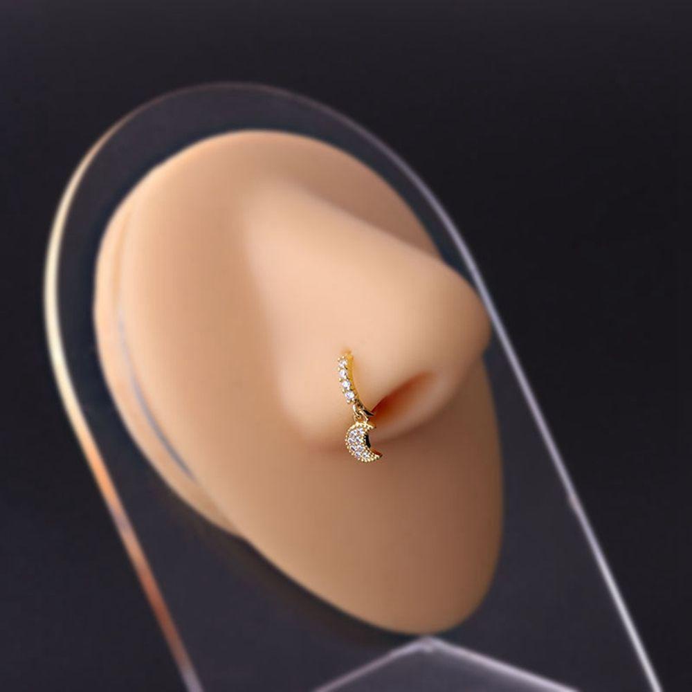 Nhẫn Mũi Có Mặt Dây Chuyền LEILY|Son Môi Màu Sắc Thời Trang|Khuyên Xỏ Cơ Thể Thời Trang Cá Tính|Trang Sức Cơ Thể Mạ Vàng