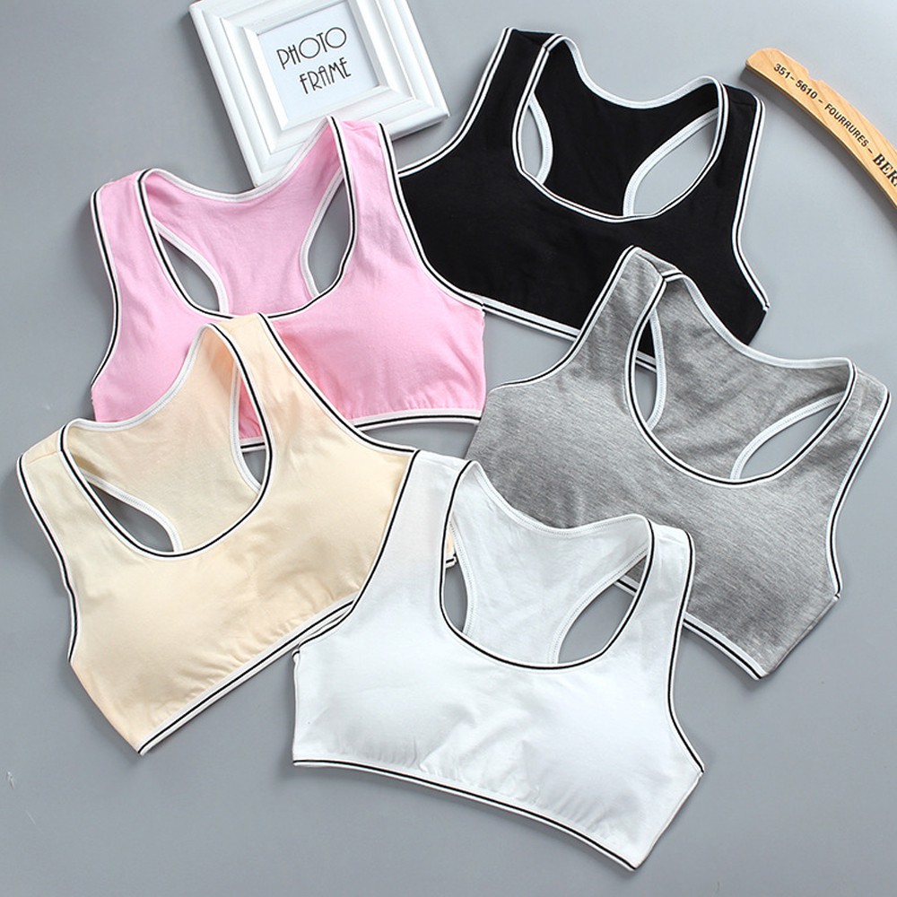 Bra Thể Thao Chất Cotton Thấm Hút Khô Ráo Nhanh Chóng