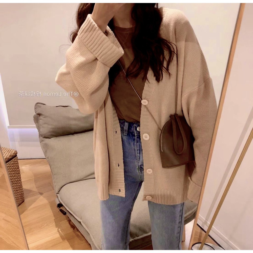 ☑️☑️Áo cardigan len nâu trơn, áo khoác len freesize chuẩn hàng Quảng Châu cao cấp hot trend thời trang thu đông nữ☑️☑️ | BigBuy360 - bigbuy360.vn