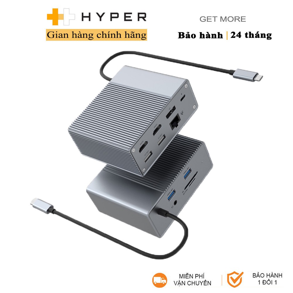 Cổng chuyển HyperDrive GEN2 12-in-1 cho Macbook, iPad Pro, PC, Surface &amp; Devices – HD-G212 - Hàng Chính Hãng