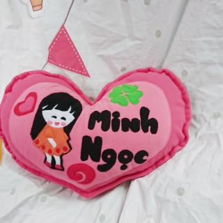 Bộ 3 gối handmade hình trái tim