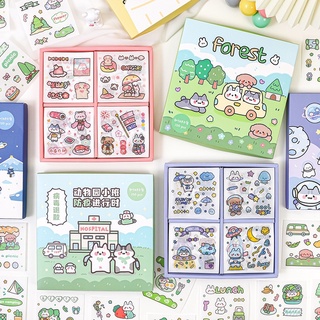 🌸 Set 100 tấm sticker nhãn dán trang trí chất liệu giấy họa tiết dễ thương🌸