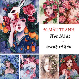 Tranh Sơn Dầu Số Hóa Nàng Thơ Tổng Hợp 50 Mẫu Đẹp Nhất Đã Căng Khung Sẵn