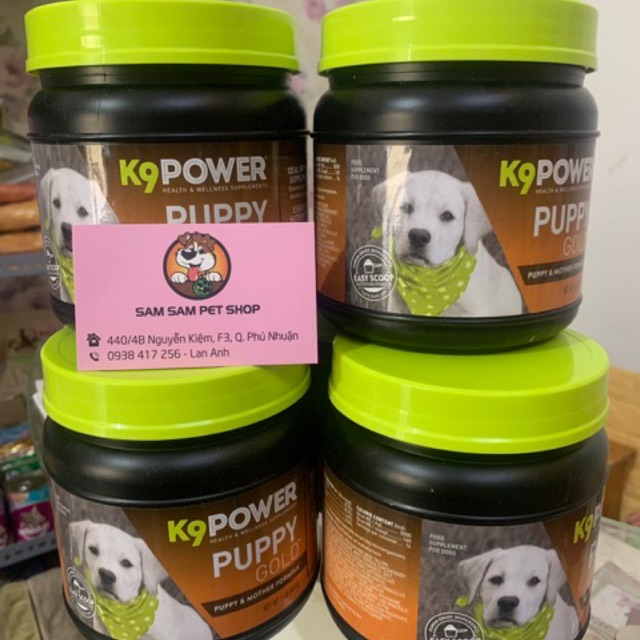 Bột dưỡng lông và tăng cân K9 POWER PUPPY 454gr dành cho chó con và chó mẹ mang thai và cho con bú