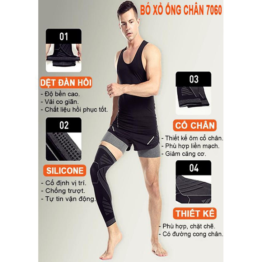 Đai bó ống chân chống nắng, giữ ấm, giảm chấn thương thể thao Aolikes AL7060 demnuoc0505