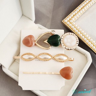 Set 3 kẹp tóc đính hạt giả ngọc trai
