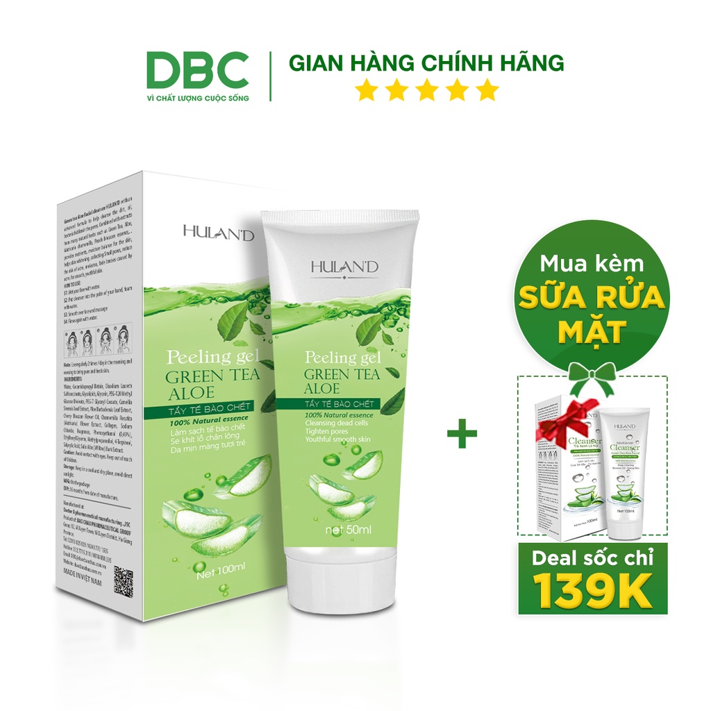 Tẩy Tế Bào Chết Mặt Dạng Gel Hulan'd DƯỢC BẢO CHÂU Làm Sạch Tế Bào Chết Se Khít Lỗ Chân Lông Dùng Cho Mọi Loại Da 50ml