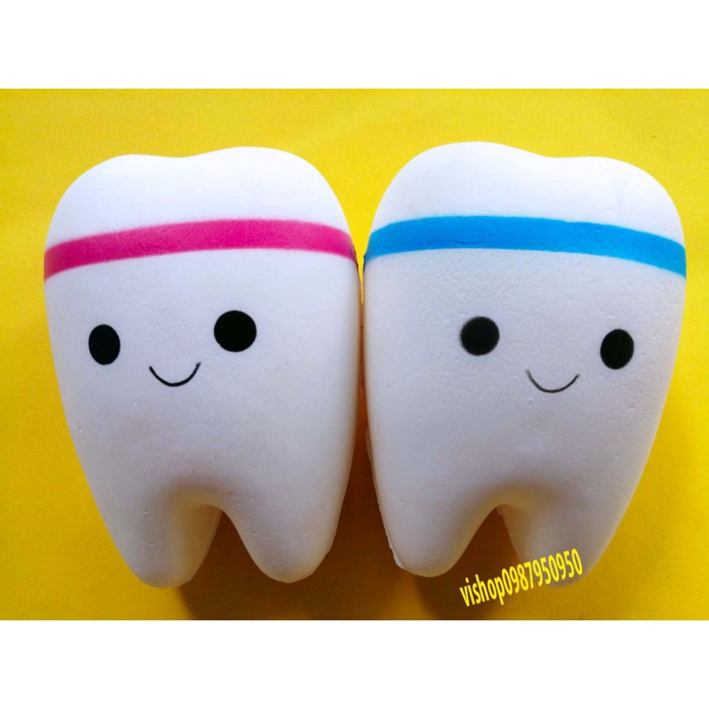 Squishy Lớn JUMBO Hình CÁI RĂNG Đồ Chơi Xốp Giảm Stress Hình mềm mịn dễ Thương đàn hồi Cho Bé