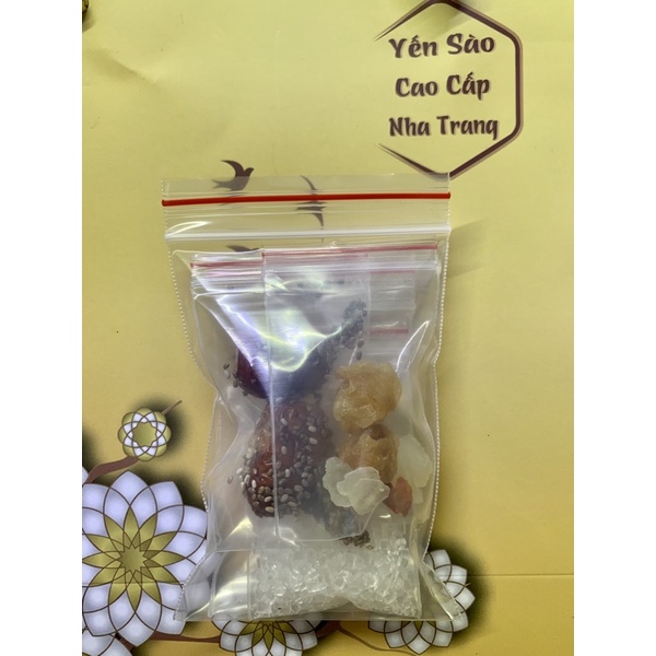 set tổ yến dưỡng nhan- tổ yến chưng hạt bồ mễ + nhuỵ hoa nghệ tây[ tặng hủ thuỷ tinh] | BigBuy360 - bigbuy360.vn