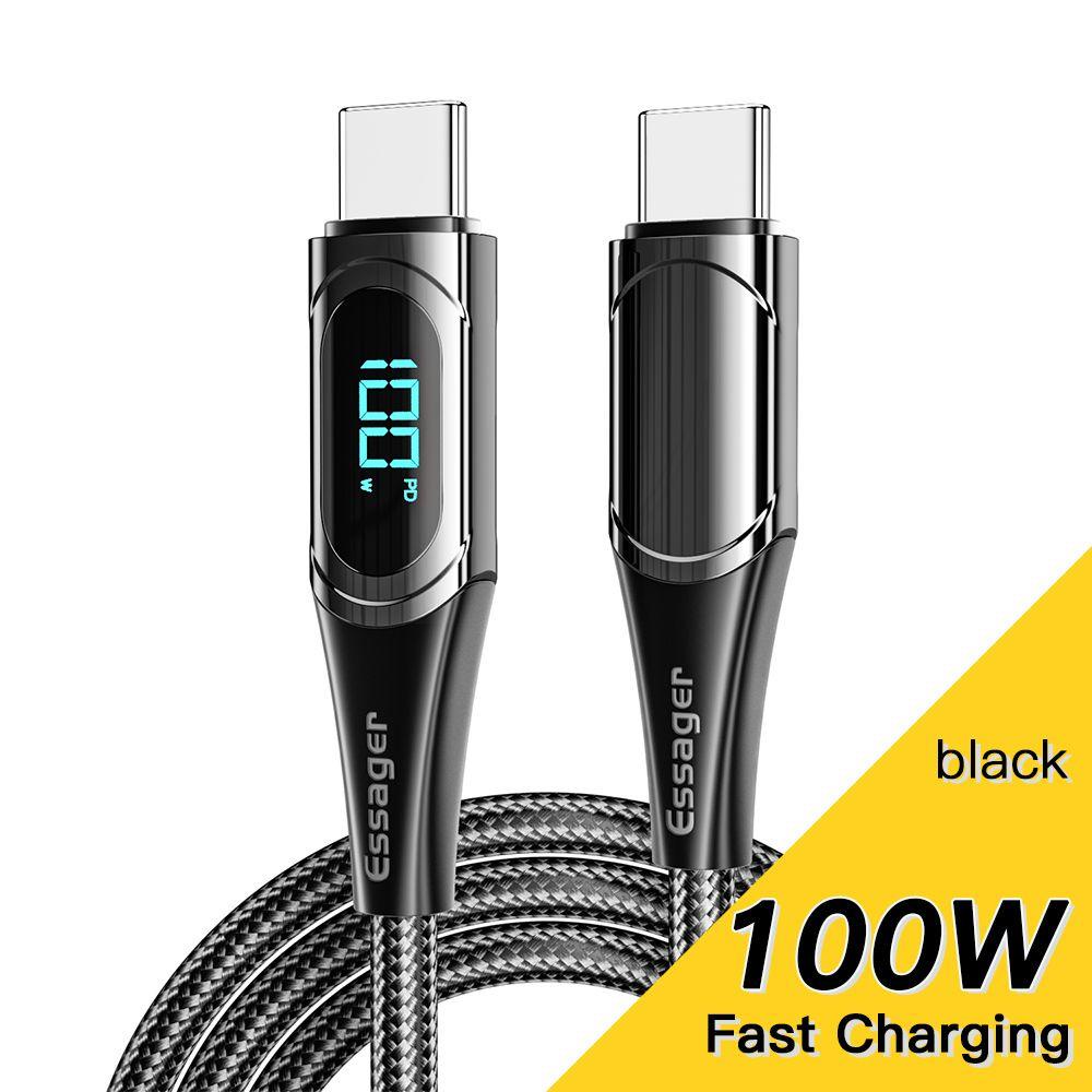 Cáp Sạc / Đồng Bộ Dữ Liệu USB Type C Sang USB C Màn Hình Kỹ Thuật Số Cho Điện Thoại Di Động