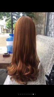 Tóc xoăn nguyên đầu- hình thật