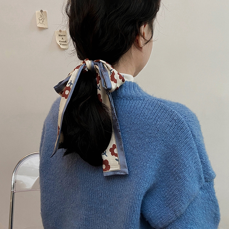 Korean Style Hairband Retro Silk Scarf Hair Accessories Women Scrunchies