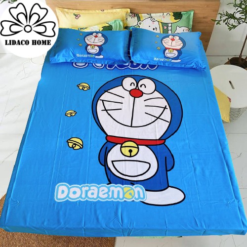 Bộ Ga Gối Cotton Tina LIDACO cho bé -  Doraemon chuông