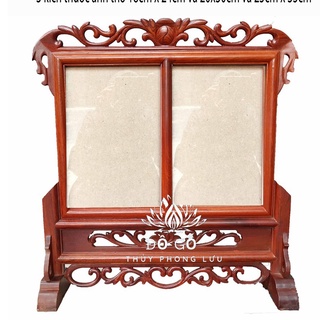 Khung ảnh thờ đôi loại 2 ảnh,khung 2 hình thờ gỗ hương
