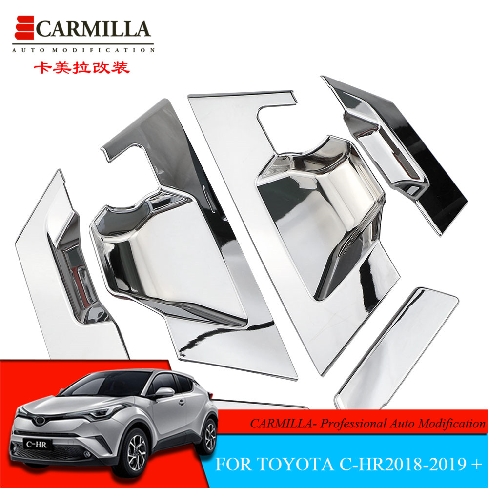 Set 6 Ốp Tay Nắm Cửa Xe Ô Tô Toyota C-Hr Chr 2019 2018 2017 2016