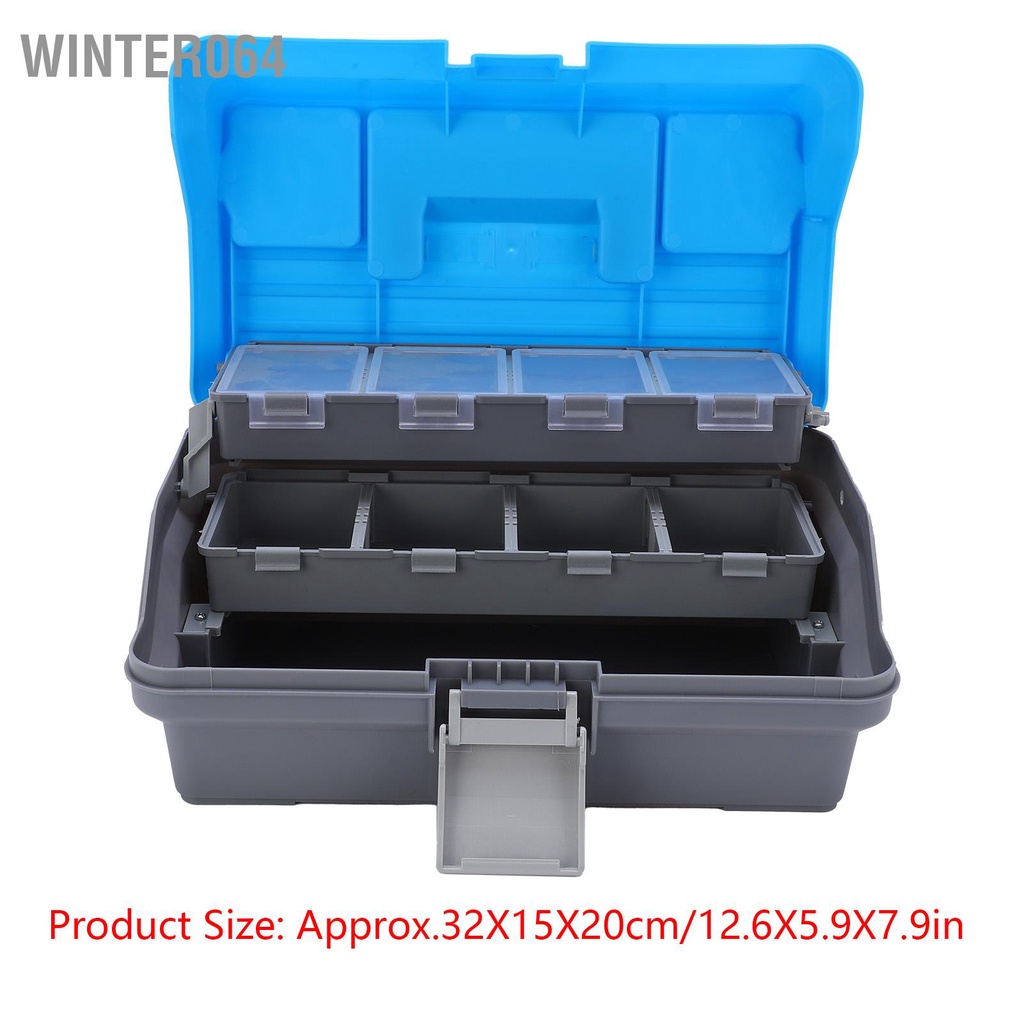 Hộp đựng đồ câu cá nghề ba lớp ABS di động với tay cầm tiện dụng Winter064