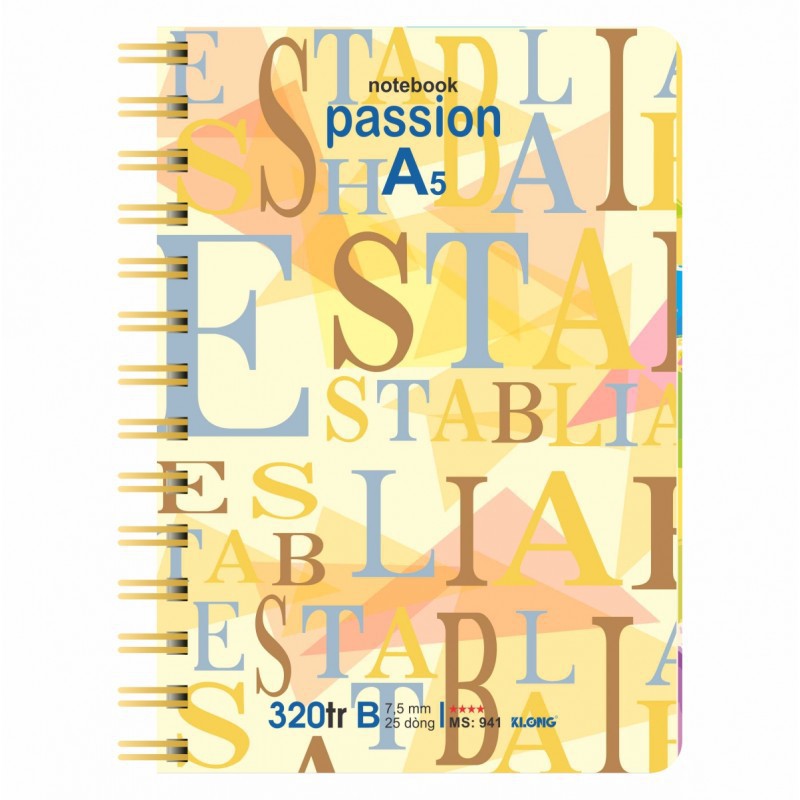 Sổ lò xo kép dọc KLONG A5 - 320 trang MS 941