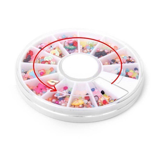 [Hàng mới về] Hộp 1200 phụ kiện trang trí móng nghệ thuật xinh xắn 3d