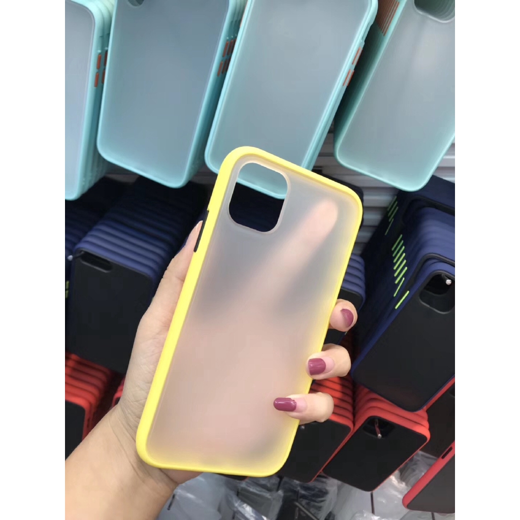 Ốp oại mềm mặt lưng màu đục viền màu kẹo chống trơn cho iPhone 11 Pro X XS Max XR 6 7 8 Plus 11Pro Max | BigBuy360 - bigbuy360.vn