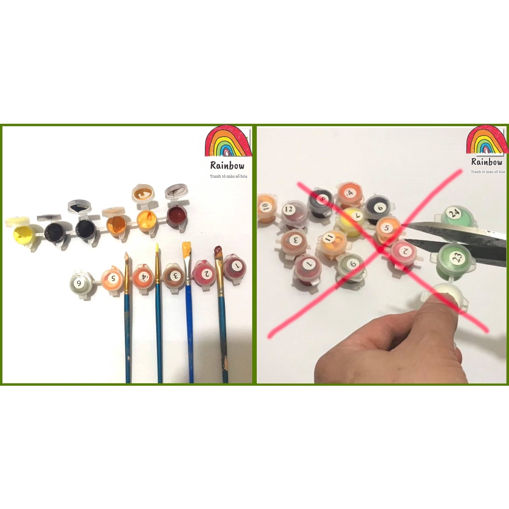 Tranh tô màu số hóa Rainbow Thư pháp TP024
