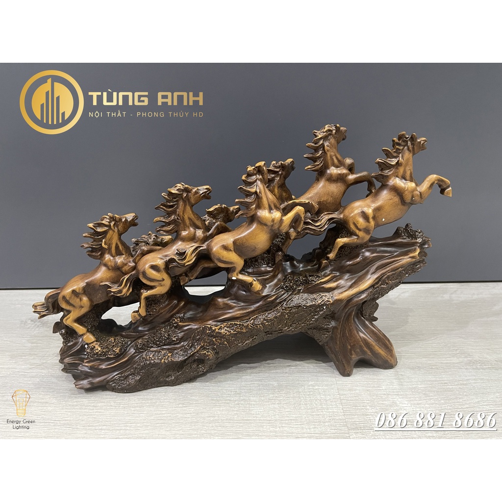Tượng Bát Mã Truy Phong Size Nhỏ - Mã Đáo Thành Công - May Mắn Tài Lộc Phong Thủy , Quà Tặng Sinh Nhật,Tân Gia