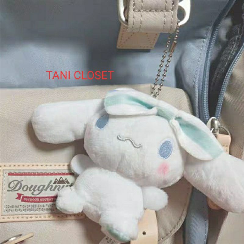 Móc khóa Chú Chó Bông Cinnamoroll Nơ Tim