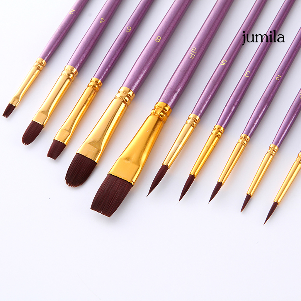 Set 10 cọ vẽ tranh chuyên nghiệp tiện lợi