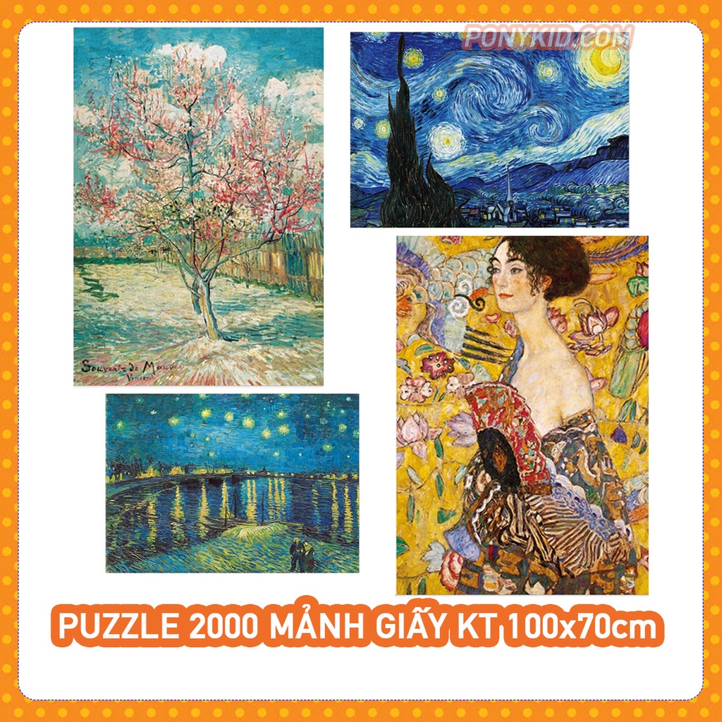 Tranh Ghép Hình 2000 Mảnh Jigsaw Puzzle Tranh Sơn Dầu/Puzzle Van Gogh/Puzzle  2000 PcsVan Gogh/Tranh Giấy Bồi Cao Cấp