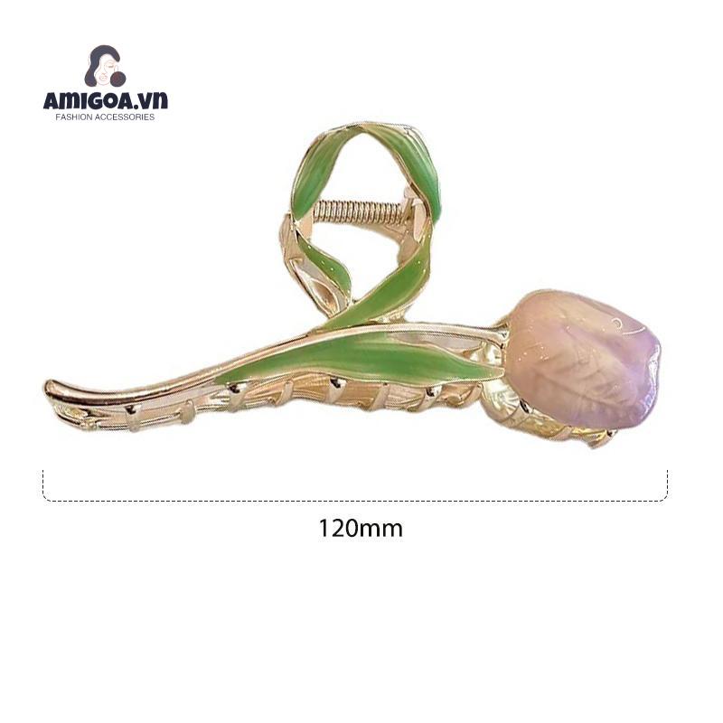 Kẹp Tóc Hoa Tulip Bằng Kim Loại Chất Lượng Cao Cho Nữ