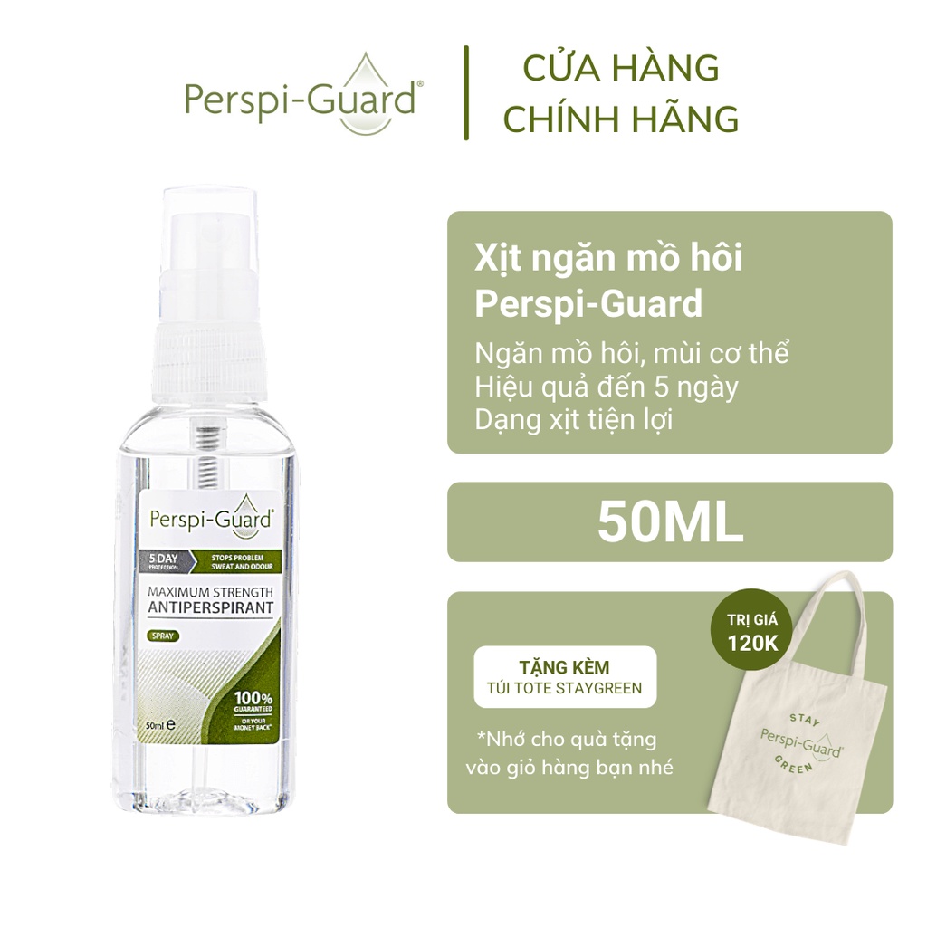 [Mã FMCGMALL -8% đơn 250K] Xịt ngăn mồ hôi toàn thân Perspi-Guard Maximum Strength Antiperspirant Spray 50ml