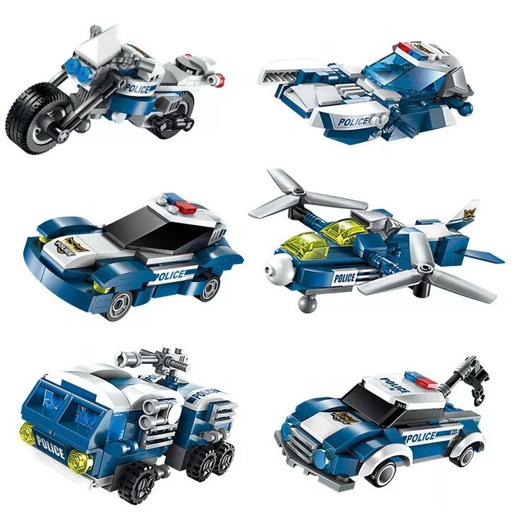 Bộ lắp ghép hình mô hình Robot 6 trong 1 Jie Star đồ chơi trẻ em