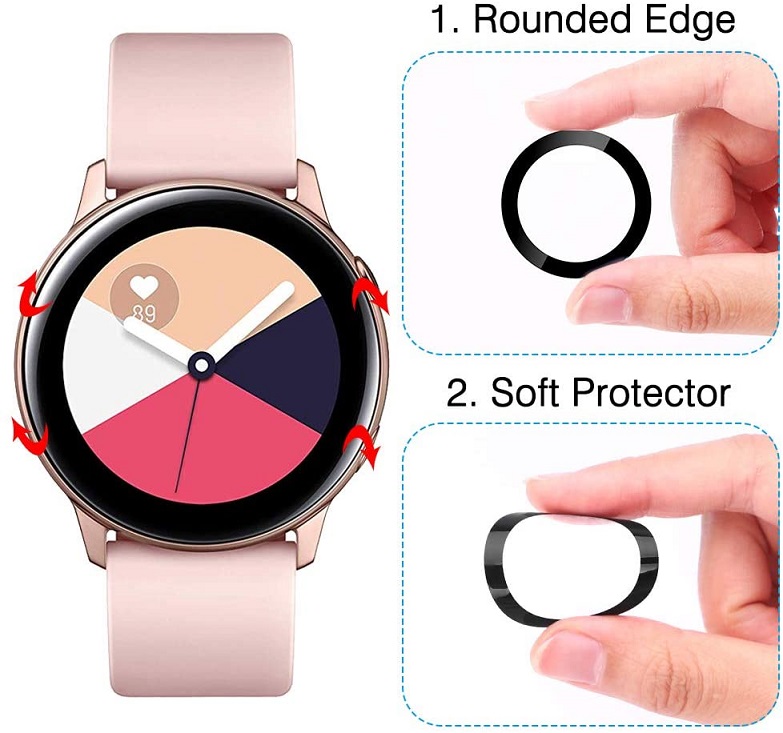 Phim Dán 3D Bảo Vệ Màn Hình Cho Đồng Hồ Thông Minh Samsung Galaxy Watch Active 2 40 44mm Active 1 / 2