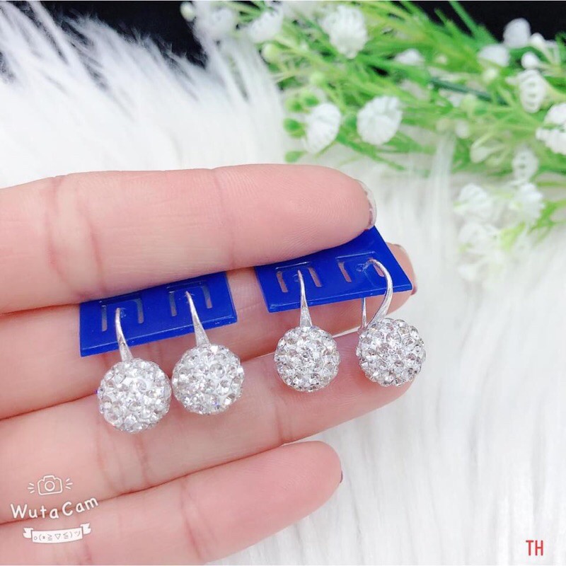 Bông móc pha lê bạc ta cao cấp