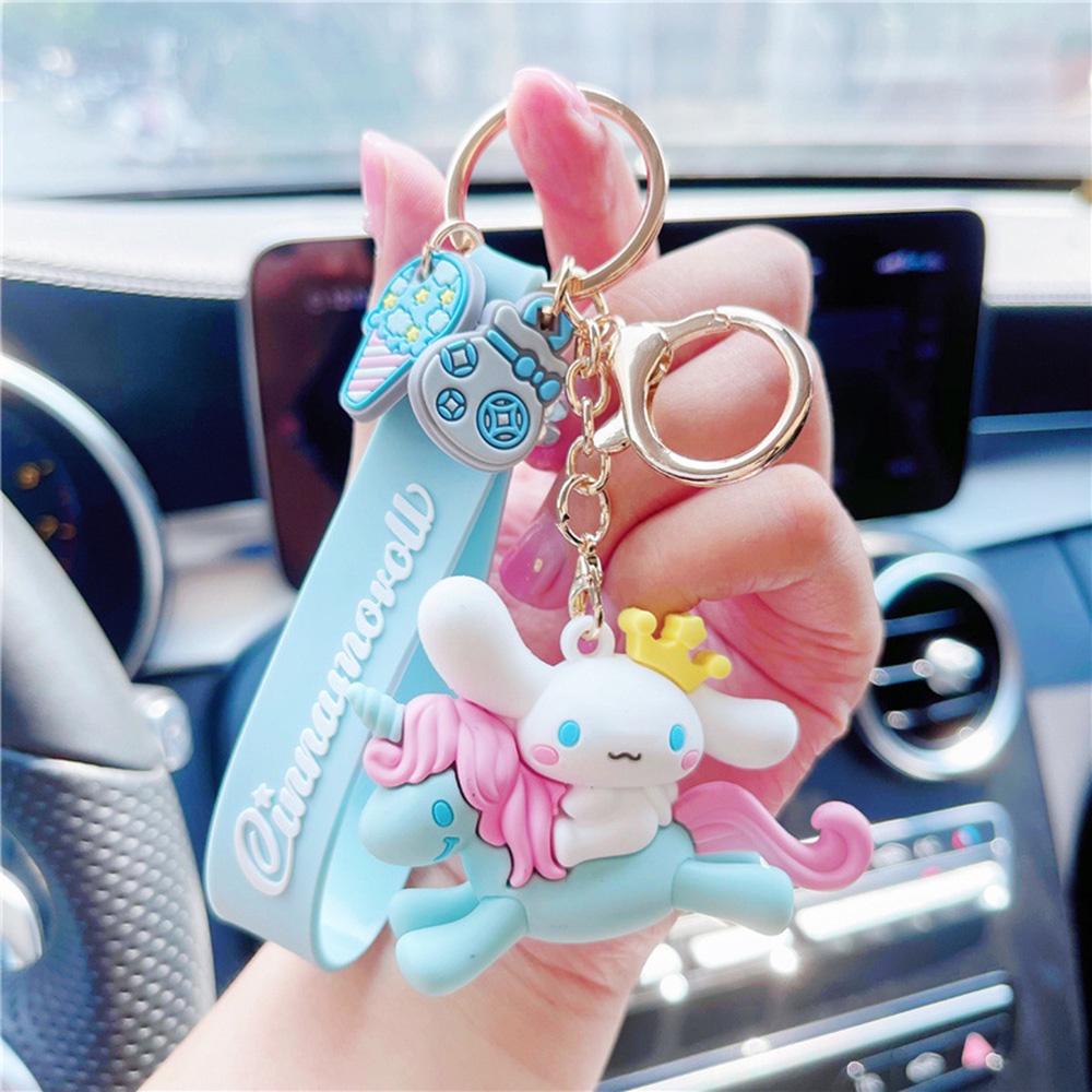 Hoạt Hình Móc Khóa Silicon Hình Nhân Vật Hoạt Họa Sanrio Sakura Kuromi Melody Hello Kitty Đáng Yêu