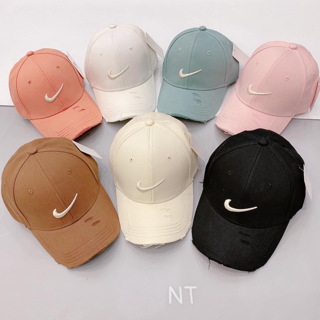 Mũ Nike Rách Tua Rua Chất Kaki Form Unisex Nam Nữ Phong Cách Cá Tính Hàng Loại Xịn