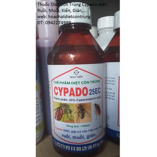 THUỐC DIỆT CÔN TRÙNG CYPADO CHAI 1.000ml ( ẤN ĐỘ)