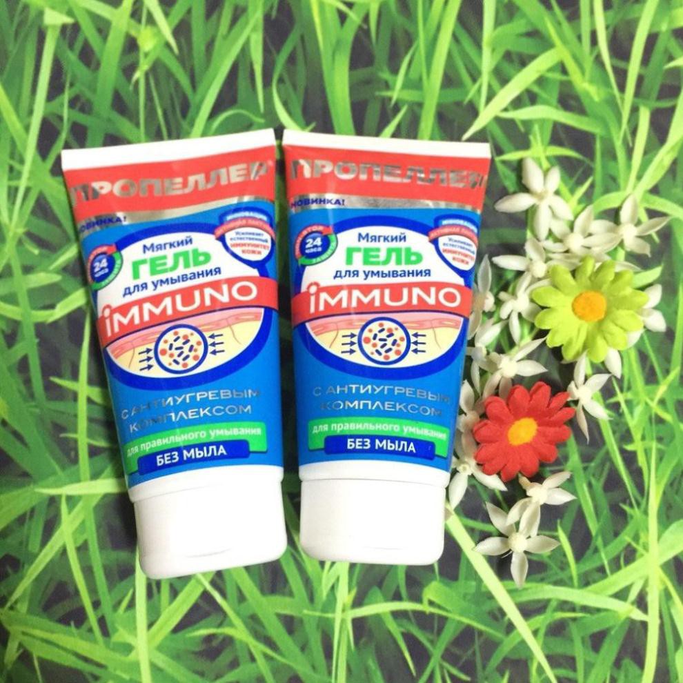 Sữa Rửa Mặt Ngừa Mụn Immuno Dạng Gel Của Nga - 150ml - Nhẹ nhàng lấy đi những nhân mụn cho da nhạy cảm | BigBuy360 - bigbuy360.vn