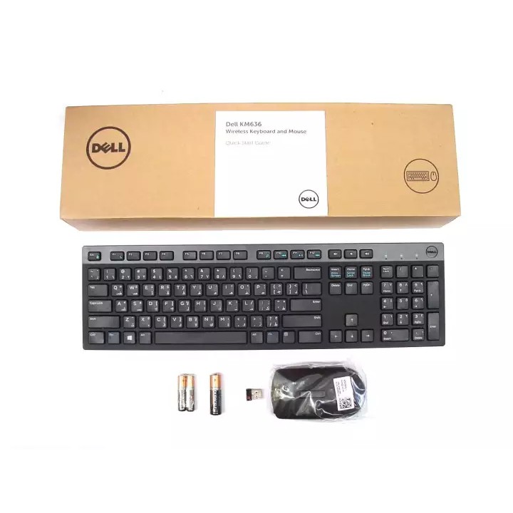 Bộ bàn phím và chuột không dây Dell KM636 chính hãng BH 12T
