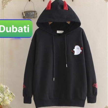 ÁO HOODIE, ÁO NỈ TAY DÀI CÓ MŨ NAM NỮ MA CUTE SIÊU XINH UNISEX - DUBATI FASHION