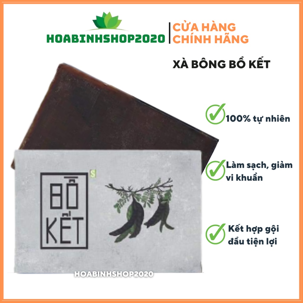 [CHÍNH HÃNG] Soap ,Xà Bông Bồ Kết Hương Nhu Hadmade Sinh Dược 100gram Tắm Và Gội Đầu