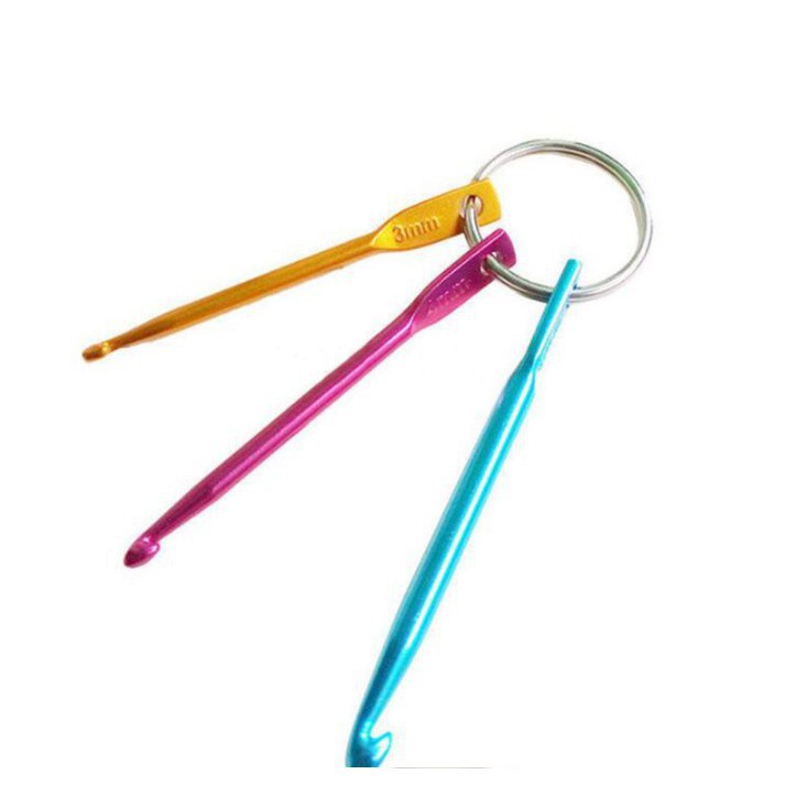 Bộ móc khoá 3 cây kim đan kích cỡ 3/4/5mm
