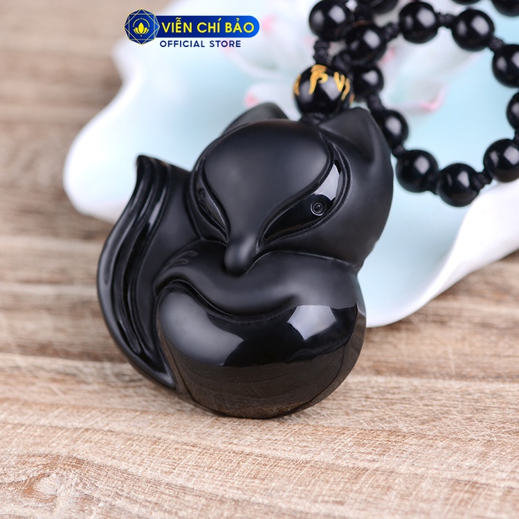 Mặt dây chuyền phong thủy thiên hồ đen to chất liệu đá tự nhiên thời trang phụ kiện trang sức Viễn Chí Bảo M200106