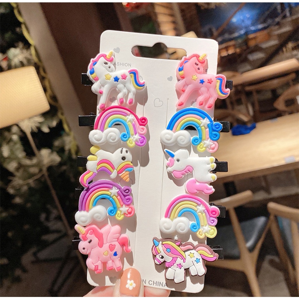 Kẹp Tóc Hình Hoạt Hình Xinh Xắn Cho Bé | Kẹp Tóc Nữ Silicone