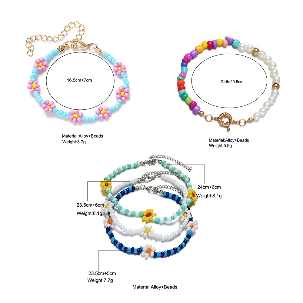 17KM Korean style pearl beads colorful bracelet for women accessories | WebRaoVat - webraovat.net.vn