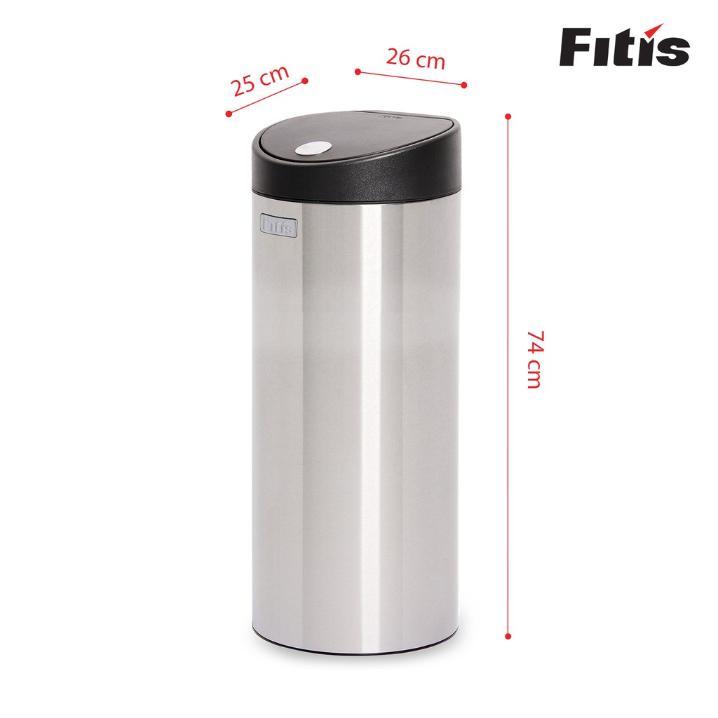 Thùng rác Fitis Premium - Nhấn tròn cao - 15L