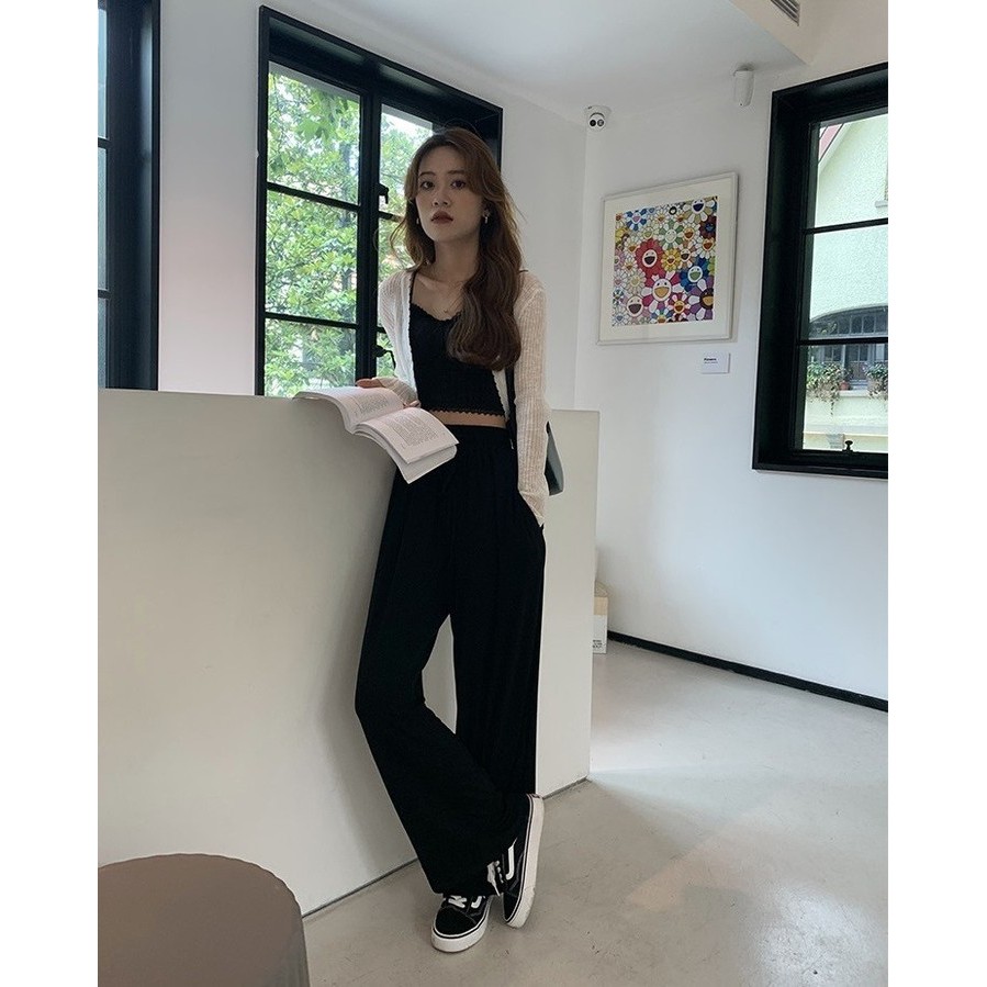 [SẴN XANH+ĐEN SỐ LƯỢNG ÍT] Áo cardigan mỏng nhẹ 1 cúc style ulzzang Korea (trắng/đen/xanh) | BigBuy360 - bigbuy360.vn